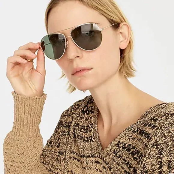 J. Crew Bondi Wire Frame Aviator Sunglasses - Picture 3 of 10